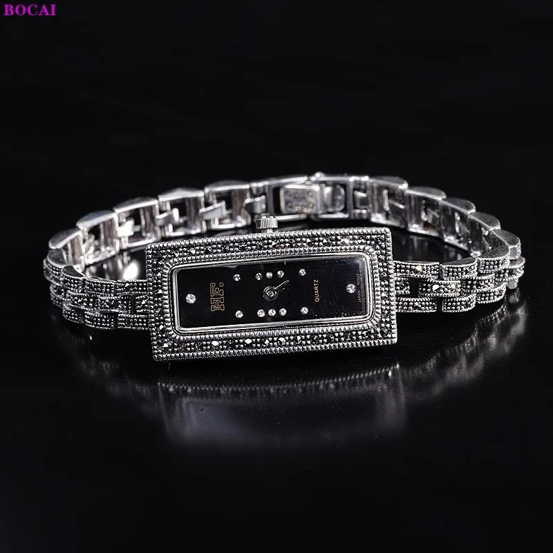 BOCAI S925 стерлингового серебра браслет для женщин модные тайское серебро