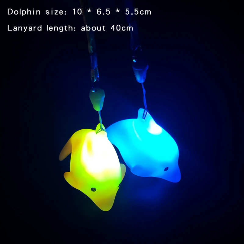 Creativing Glowing Dolphin Toys Girls Childrens Gifts Night Light Pendant Lanyard Party Props Decor Cartoon Luminous | Игрушки и хобби