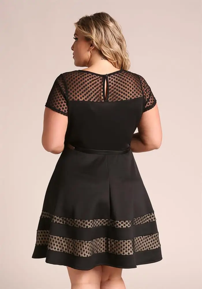 European and American Large Size Dress Hot Selling round Neck Thin Waist Plus-sized Dress Skirt
European and American Large Size Dress Hot Selling round Neck Thin Waist Plus-sized Dress Skirt