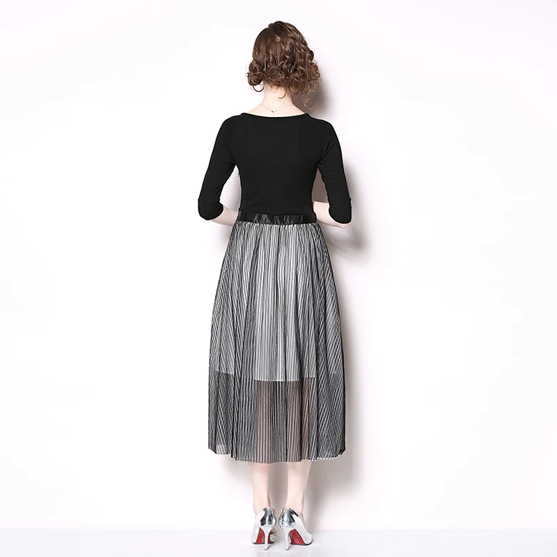 New Elegant Vintage Women Mesh Patchwork Slim Tunic 3/4 Sleeve Midi Dress Lady Evening Party Dresses Clothing Summer Sundress
New Elegant Vintage Women Mesh Patchwork Slim Tunic 3/4 Sleeve Midi Dress Lady Evening Party Dresses Clothing Summer Sundress