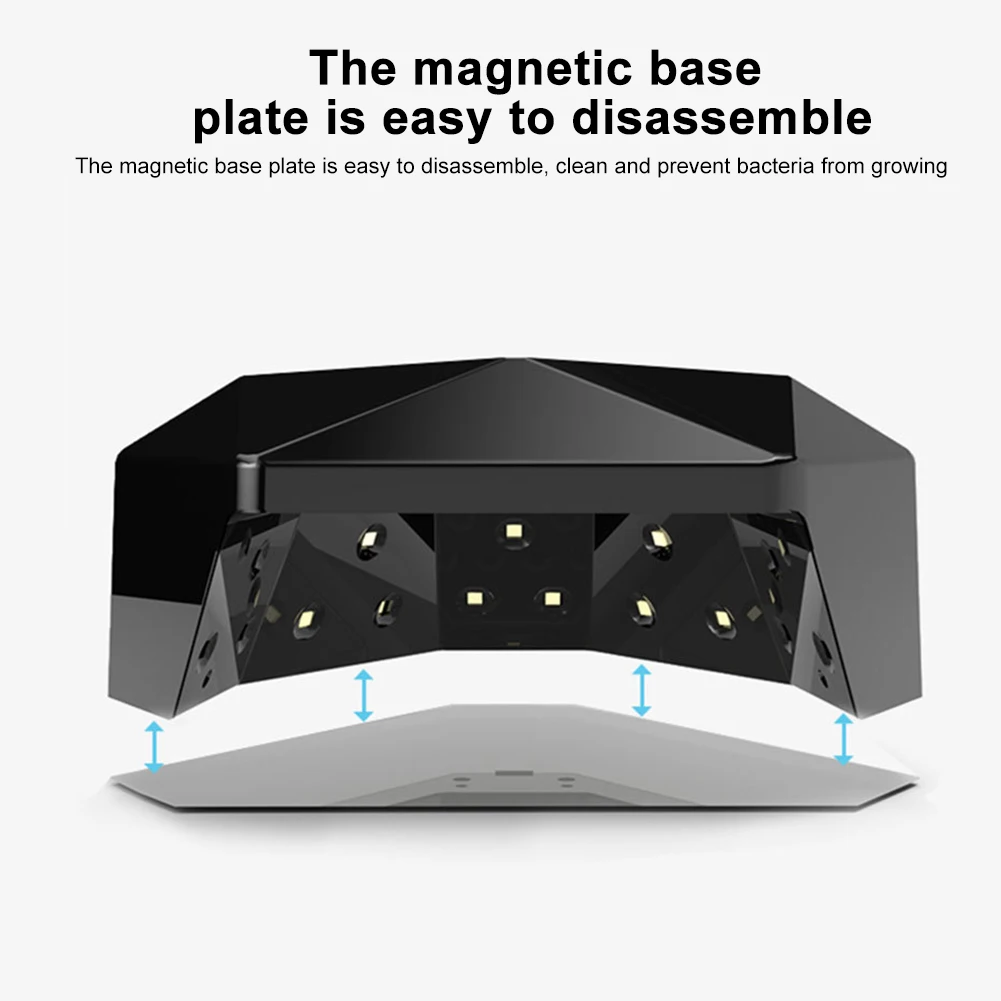 48W Gel Polish Auto Sensing Manicure Curing Home Nail Lamp Salon Smart UV LED Portable 3 Timer Presets 360 Degree Dryer ABS
48W Gel Polish Auto Sensing Manicure Curing Home Nail Lamp Salon Smart UV LED Portable 3 Timer Presets 360 Degree Dryer ABS