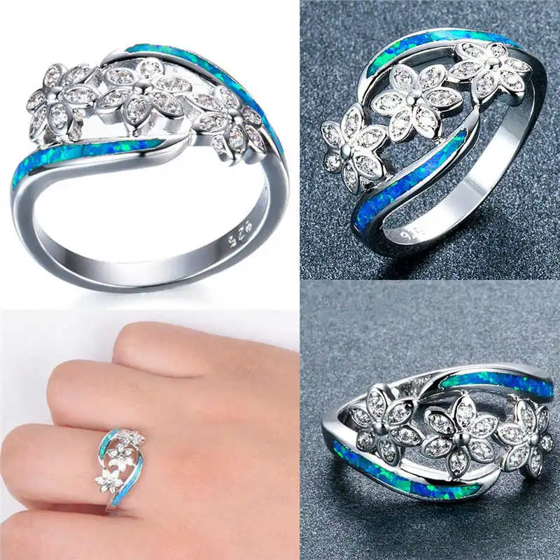 New fashion set 3 flower women's ring beautiful flower wedding accessories silver color elegant
New fashion set 3 flower women's ring beautiful flower wedding accessories silver color elegant