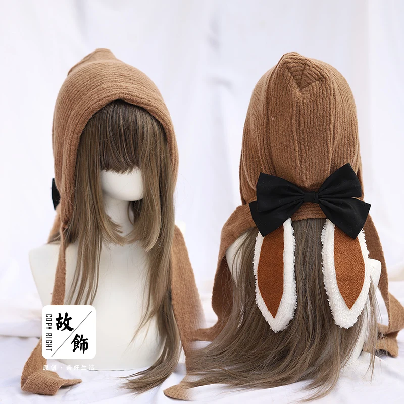 French warm han edition female hand bowknot soft sister rabbit knitting wool hat the loppy eared rabbit ear protection caps
French warm han edition female hand bowknot soft sister rabbit knitting wool hat the loppy eared rabbit ear protection caps