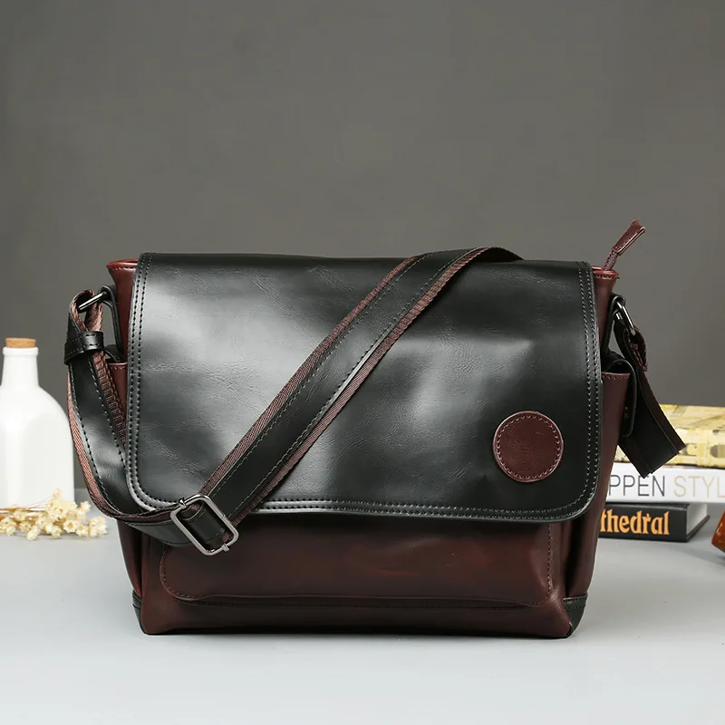 Newest Vintage Crazy Horse Leather Messenger Bags Trendy Patchwork Shoulder Bag Men Casual Crossbody Tote Bag Large Satchel Bag
Newest Vintage Crazy Horse Leather Messenger Bags Trendy Patchwork Shoulder Bag Men Casual Crossbody Tote Bag Large Satchel Bag
