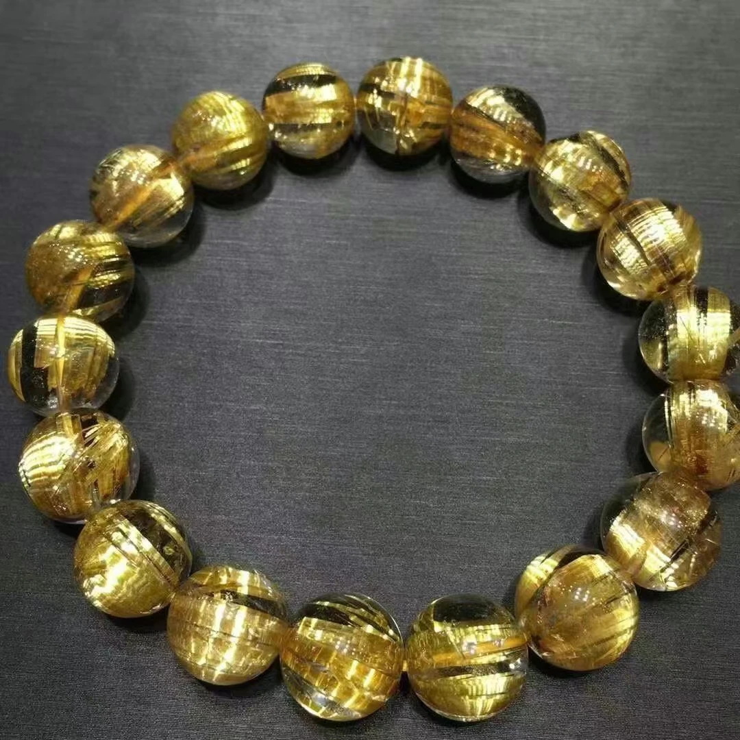 Brazil Natural Gold Rutilated Quartz Clear Round Beads Bracelet 11.5mm Women Men Fashion Big Size Bead Wealthy Stone AAAAAAA
Brazil Natural Gold Rutilated Quartz Clear Round Beads Bracelet 11.5mm Women Men Fashion Big Size Bead Wealthy Stone AAAAAAA
