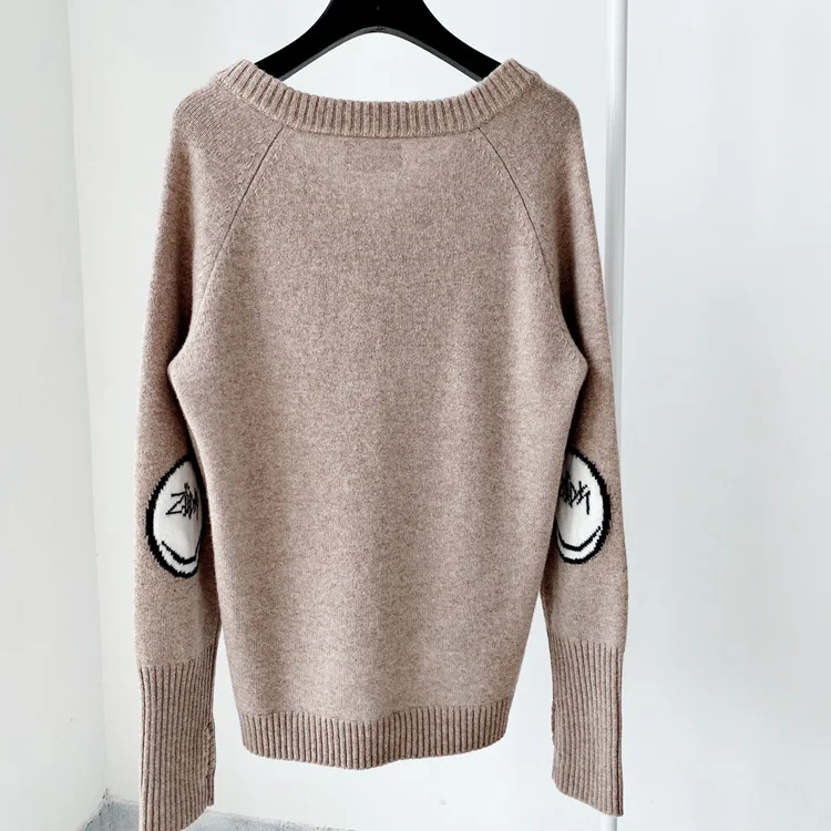 Women Sweater 2021 New Early Autumn Wool Knit Pullover V-neck Short Face Decorated Korean Version Knitwear
Women Sweater 2021 New Early Autumn Wool Knit Pullover V-neck Short Face Decorated Korean Version Knitwear