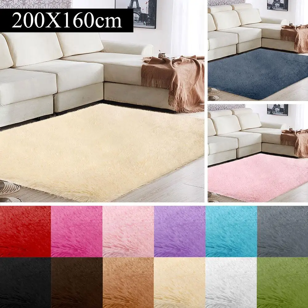 Polyester Fiber Fluffy Rugs Sofa Living Room Bright Carpet Floor Area Rug Mat Warm Anti-Skid
Polyester Fiber Fluffy Rugs Sofa Living Room Bright Carpet Floor Area Rug Mat Warm Anti-Skid
