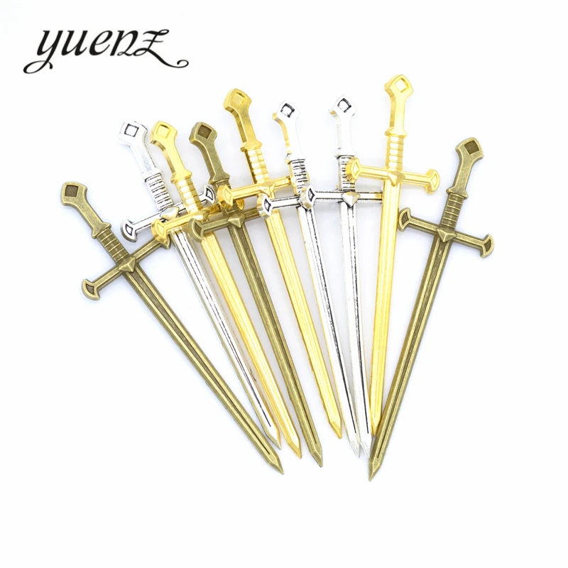 YuenZ 6color Mixed Alloy Antique Knight Sword Charms for Jewelry Making DIY Handmade Weapons Personality Necklace Pendant M66
YuenZ 6color Mixed Alloy Antique Knight Sword Charms for Jewelry Making DIY Handmade Weapons Personality Necklace Pendant M66