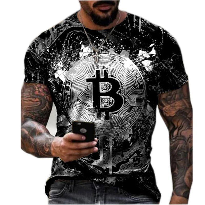Fashionable Men's Short Sleeve Loose T-Shirts Bitcoin Rich 3D Printing Harajuku Oversized O-Neck Breathable Summer Street Wear
Fashionable Men's Short Sleeve Loose T-Shirts Bitcoin Rich 3D Printing Harajuku Oversized O-Neck Breathable Summer Street Wear