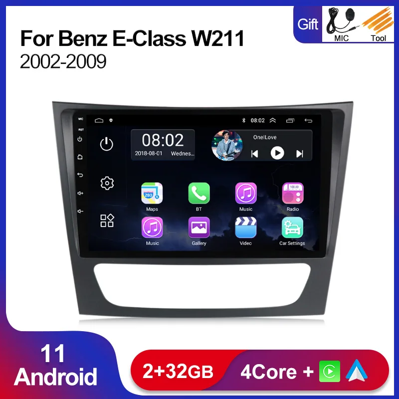 Android 11 Car Radio Stereo For Mercedes Benz E-Class W211 W219 E200 E220 E300 Carplay&Auto Multimedia RDS GPS No 2Din DVD
Android 11 Car Radio Stereo For Mercedes Benz E-Class W211 W219 E200 E220 E300 Carplay&Auto Multimedia RDS GPS No 2Din DVD