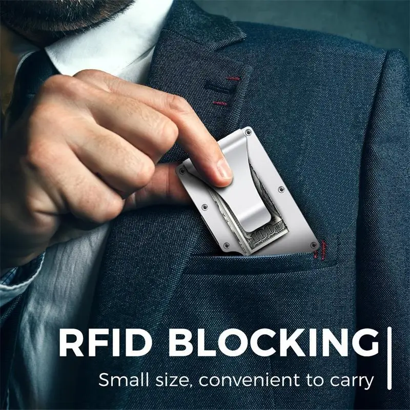 DIENQI Rfid Credit Card Holder Men Wallets Anti-thief Slim Thin Aluminum Metal Business ID Bank Cardholder Case Money Purses
DIENQI Rfid Credit Card Holder Men Wallets Anti-thief Slim Thin Aluminum Metal Business ID Bank Cardholder Case Money Purses