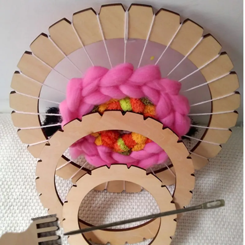 Дети DIY круговой ткацкий станок игрушка ручное вязание Деревянные игрушки