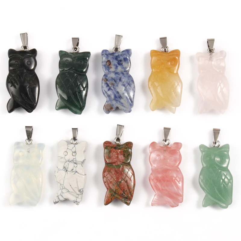 Natural Howlite Agates Rose Quartzs Jades Owl Animals Charms for Jewelry Making DIY Pendants Necklace Accessories 42x21x8
Natural Howlite Agates Rose Quartzs Jades Owl Animals Charms for Jewelry Making DIY Pendants Necklace Accessories 42x21x8