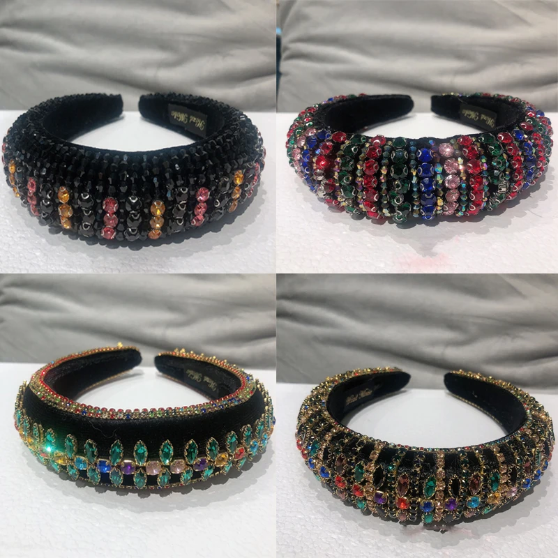 Sparkly Wide Padded Colorful Rhinestones Headbands Full Crystal Luxurious Limited Edition Hairbands Women Baroque Headband
Sparkly Wide Padded Colorful Rhinestones Headbands Full Crystal Luxurious Limited Edition Hairbands Women Baroque Headband