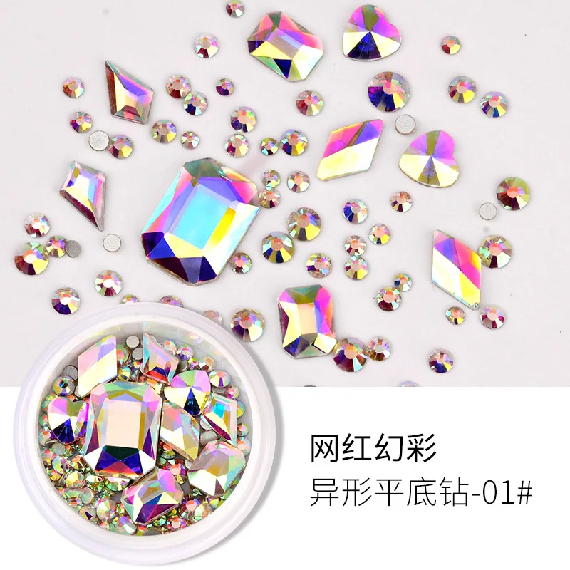 nail art decorations1 box of mixed design rhinestone diamond flat bottom rhinestone glitter glass nail art crystal 3D nail art d 
nail art decorations1 box of mixed design rhinestone diamond flat bottom rhinestone glitter glass nail art crystal 3D nail art d