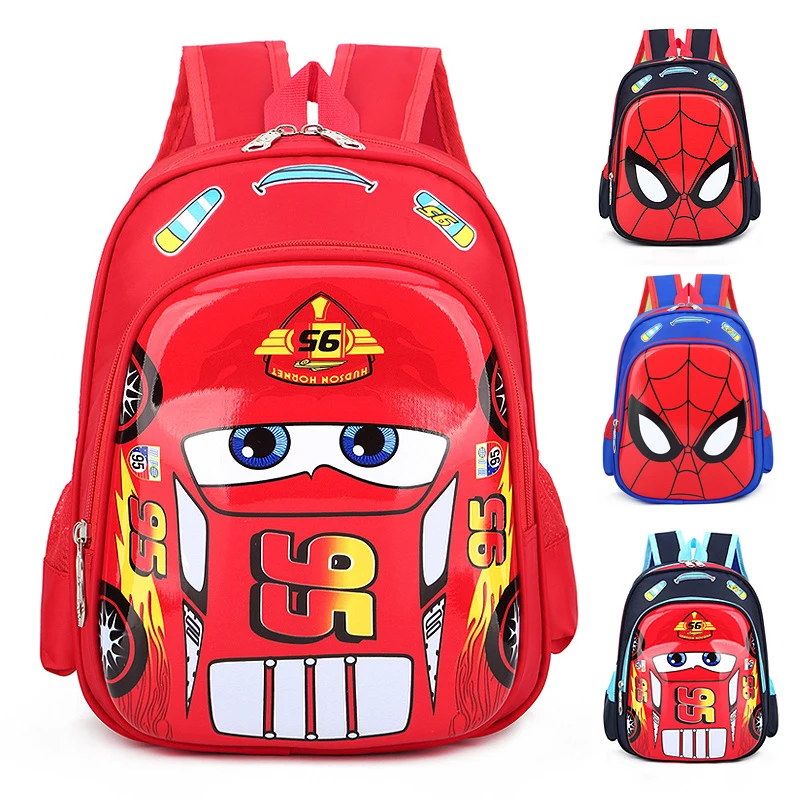 

Disney Frozen Backpack Spiderman Cars Children Cartoon Anime Children's Bag Figure Girl Boy Pattern Kindergarten Schoolbag Gift