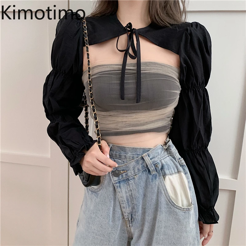 Женский комплект из двух предметов Kimotimo, корейский летний дизайн, черная ткань с длинными рукавами-фонариками + Универсальный укороченный ж...
Женский комплект из двух предметов Kimotimo, корейский летний дизайн, черная ткань с длинными рукавами-фонариками + Универсальный укороченный ж...