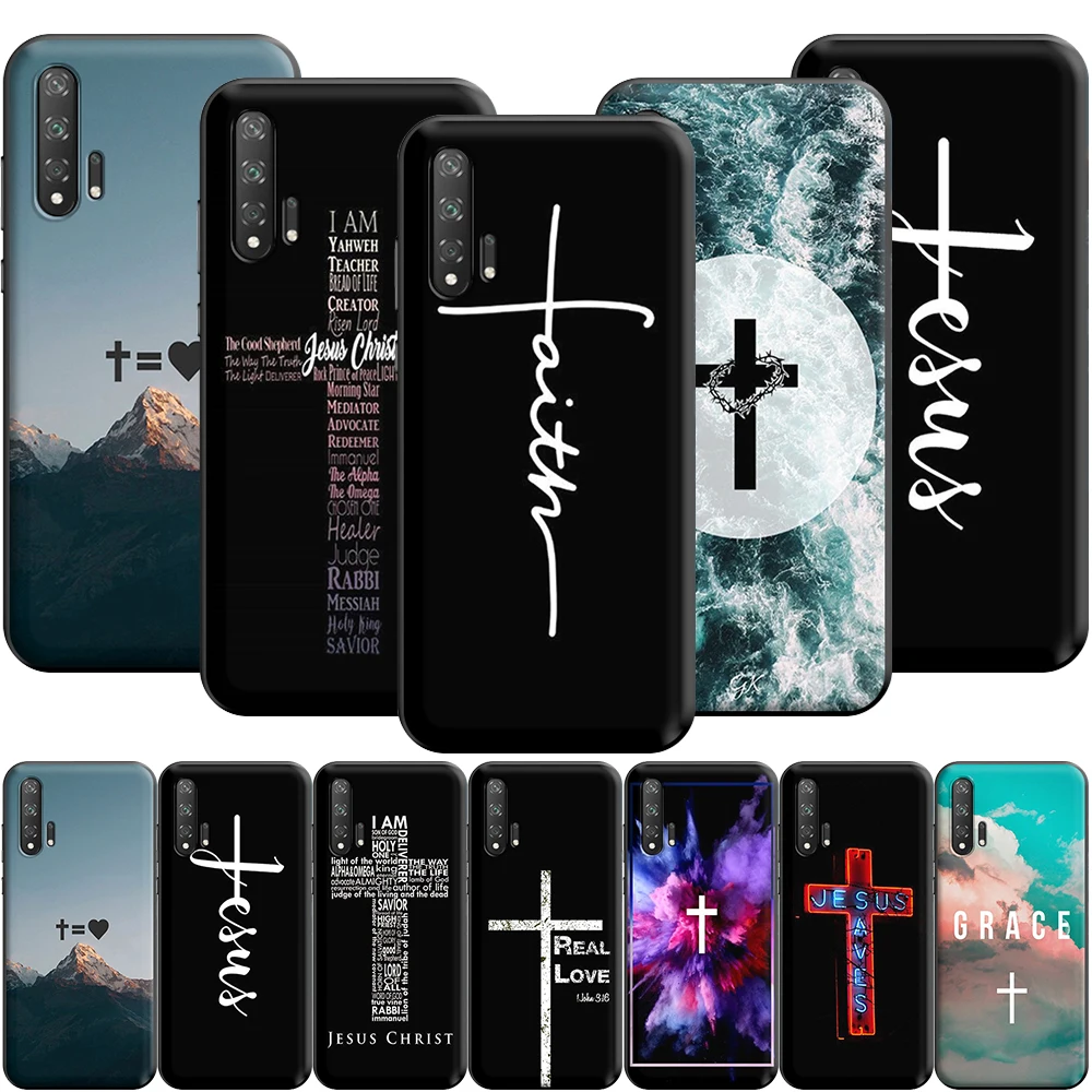 Силиконовый чехол Bible Jesus Christ Christian Cross для Huawei Honor V30 30 8 8A 8X 8C 9 9X 10 Note View 20 20S Pro Lite |