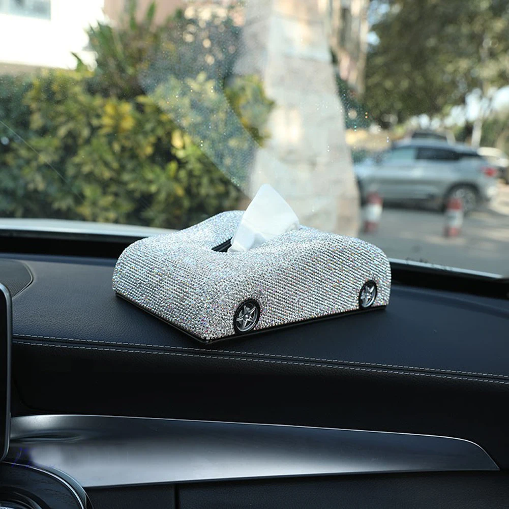 Shiny White Bling Bling Crystals Tissue Box Cover for Home Office Car Paper Towel Case Boxes
Shiny White Bling Bling Crystals Tissue Box Cover for Home Office Car Paper Towel Case Boxes