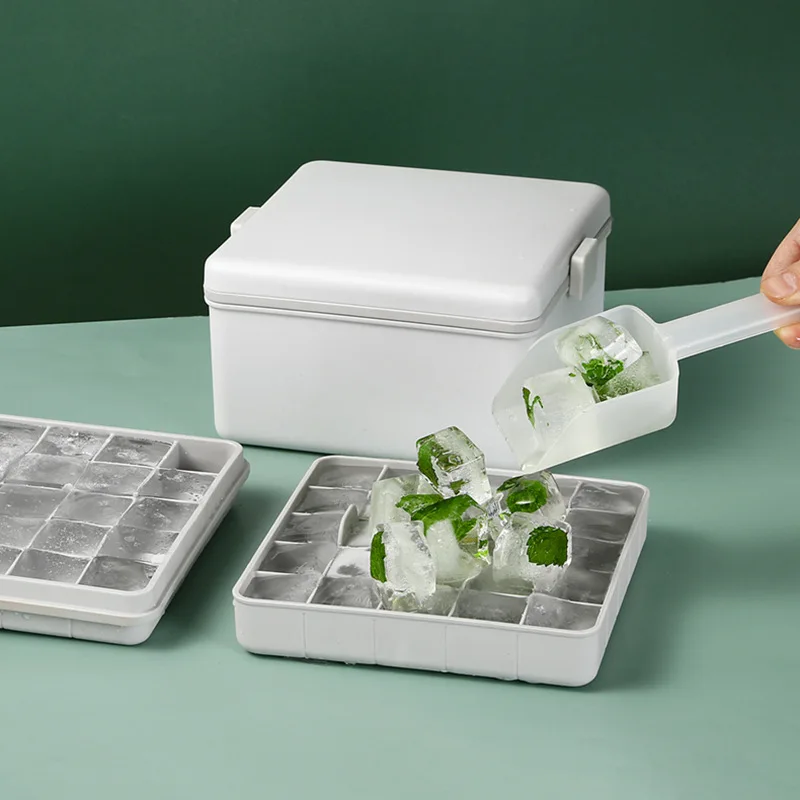 Double Layer Ice Cube Trays Silicon Bottom Ice Cube Storage Container Box With Lid BPA-Free Ice Mold Makers For Cool Drinks Bar
Double Layer Ice Cube Trays Silicon Bottom Ice Cube Storage Container Box With Lid BPA-Free Ice Mold Makers For Cool Drinks Bar