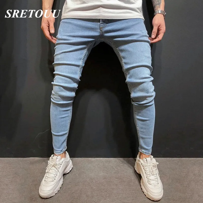 SRETOUU Men New Hip hop Cotton Stretch Skinny Jeans Streetwear Male high quality Slim Solid Pencil denim Trousers
SRETOUU Men New Hip hop Cotton Stretch Skinny Jeans Streetwear Male high quality Slim Solid Pencil denim Trousers
