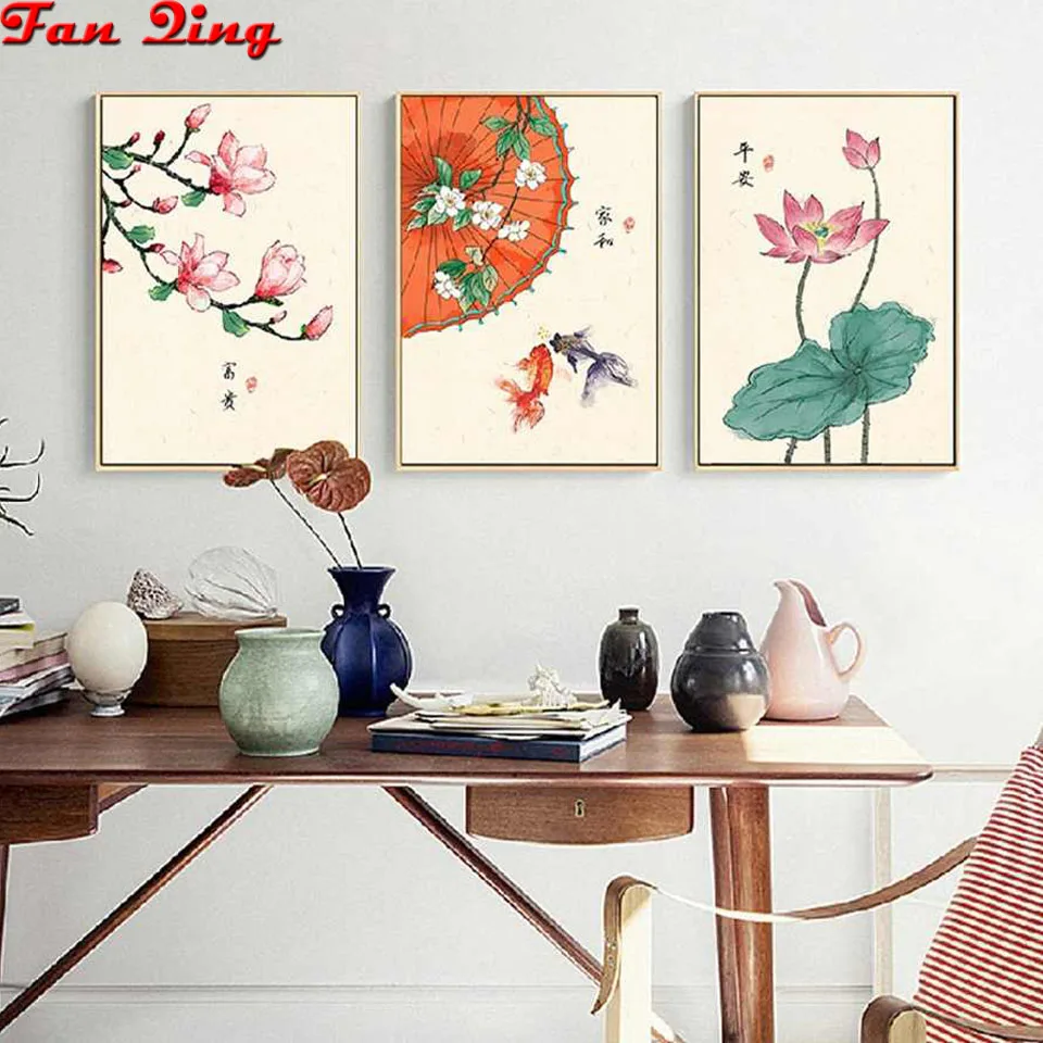 3 PCS 5D DIY Diamond Painting Koi Fish Pond Flower Landscape Cross Stitch Mosaic picture diamond embroidery Triptych 5d home dec
3 PCS 5D DIY Diamond Painting Koi Fish Pond Flower Landscape Cross Stitch Mosaic picture diamond embroidery Triptych 5d home dec