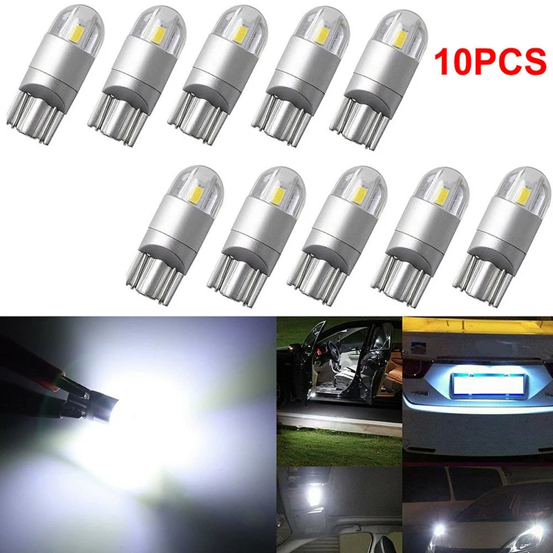 

10x Super White T10 3030 2SMD LED HighPower Interior Light Bulb W5W 194 168 6W