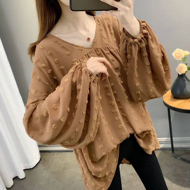 Flare Sleeve Thin Chiffon Shirt Women Spring and Summer 2021 New Loose Large Size Outer Wear Pullover Top
Flare Sleeve Thin Chiffon Shirt Women Spring and Summer 2021 New Loose Large Size Outer Wear Pullover Top