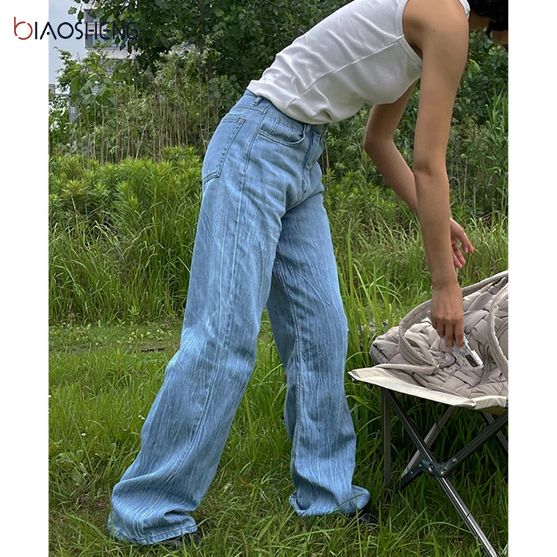 Baggy Jeans Women High Waist Casual Denim Trousers Fashion Loose Blue Elegant Jeans Straight Leg Pants Comfortable Streetwear
Baggy Jeans Women High Waist Casual Denim Trousers Fashion Loose Blue Elegant Jeans Straight Leg Pants Comfortable Streetwear