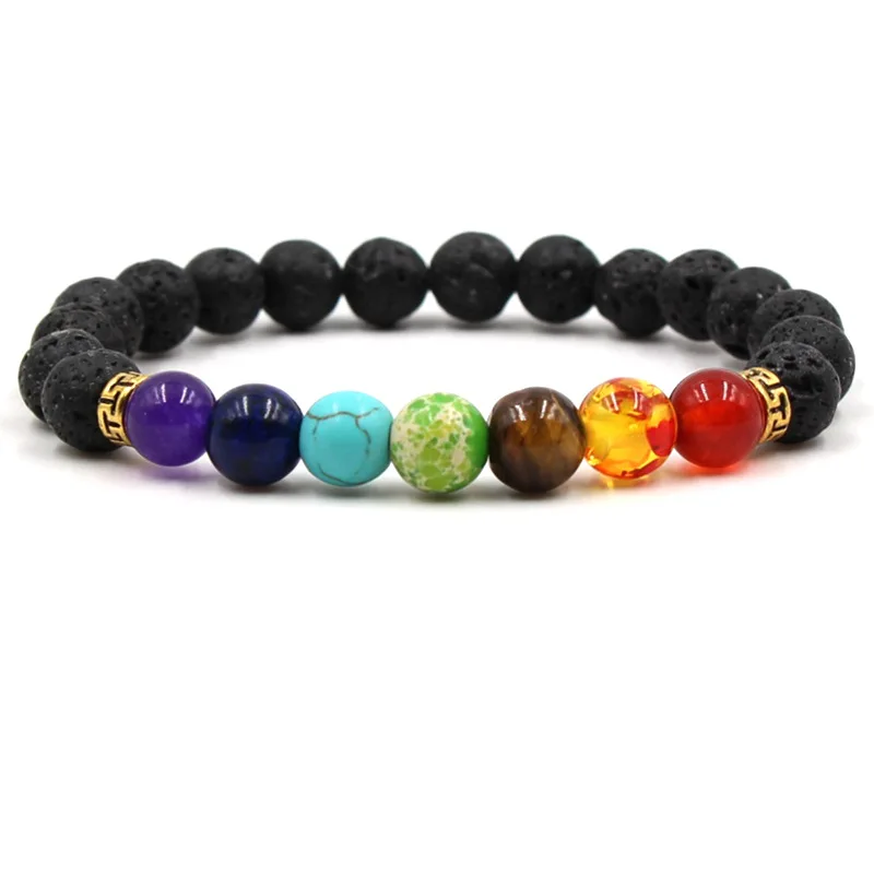 8mm Big Beads 7 Chakra Bracelet Men Yoga Bracelet Healing Balance Natural Lava Reiki Stones Beads Bracelets For Women Jewelry
8mm Big Beads 7 Chakra Bracelet Men Yoga Bracelet Healing Balance Natural Lava Reiki Stones Beads Bracelets For Women Jewelry
