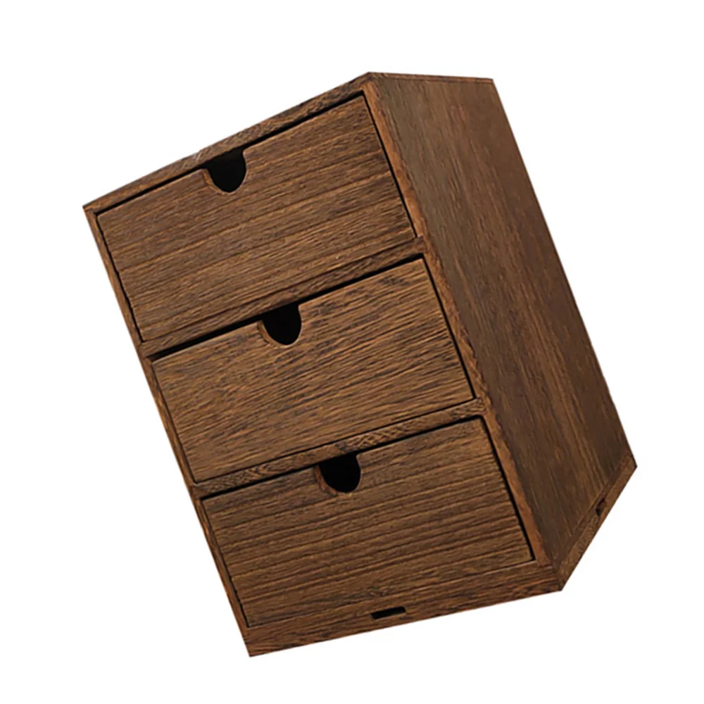 Three Layers Wood Storage Box Desktop Pulling Type Storage Organizer (Brown)
Three Layers Wood Storage Box Desktop Pulling Type Storage Organizer (Brown)