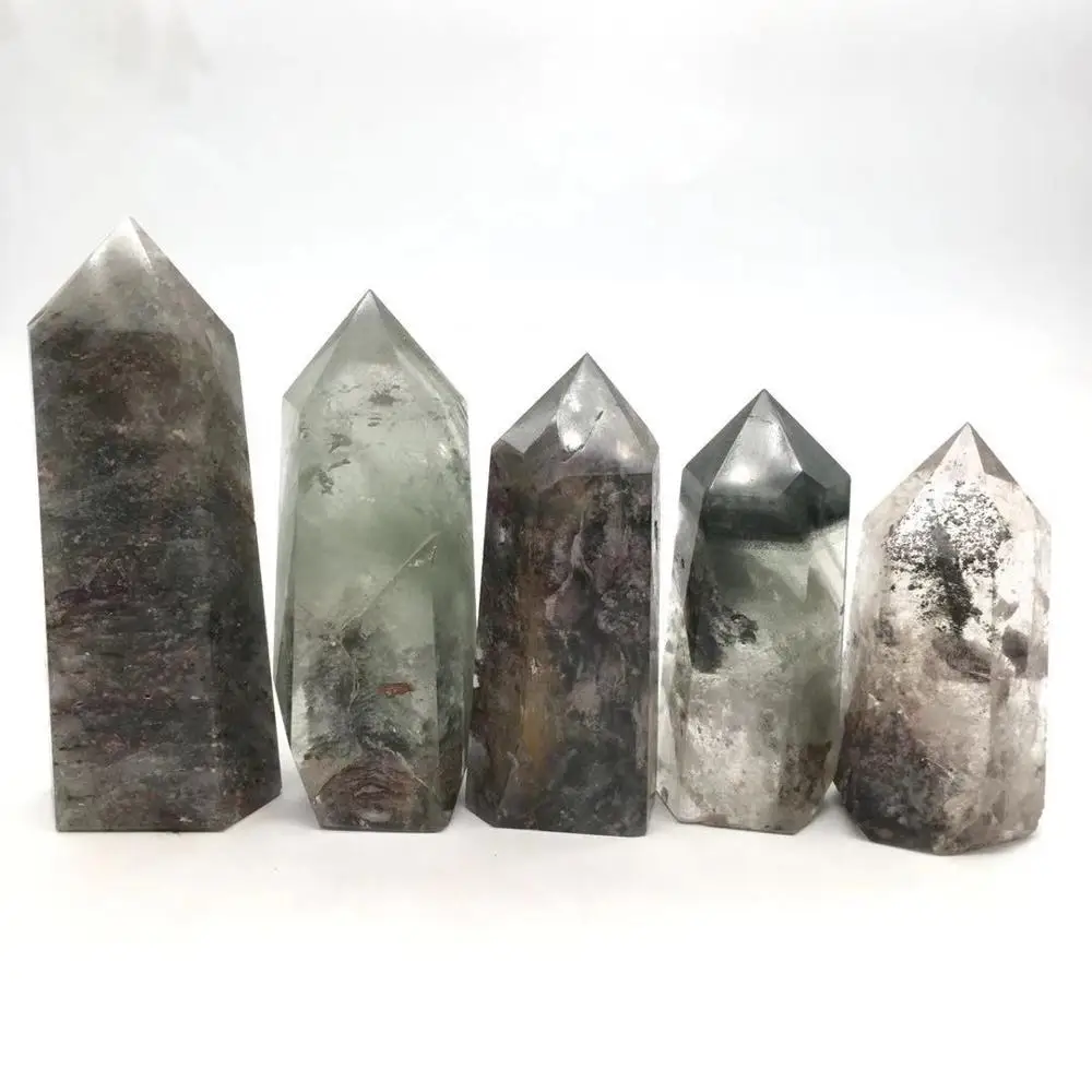 Green ghost phantom wand points natural crystals minerals quartz gemstones energy healing stones home decoration
Green ghost phantom wand points natural crystals minerals quartz gemstones energy healing stones home decoration