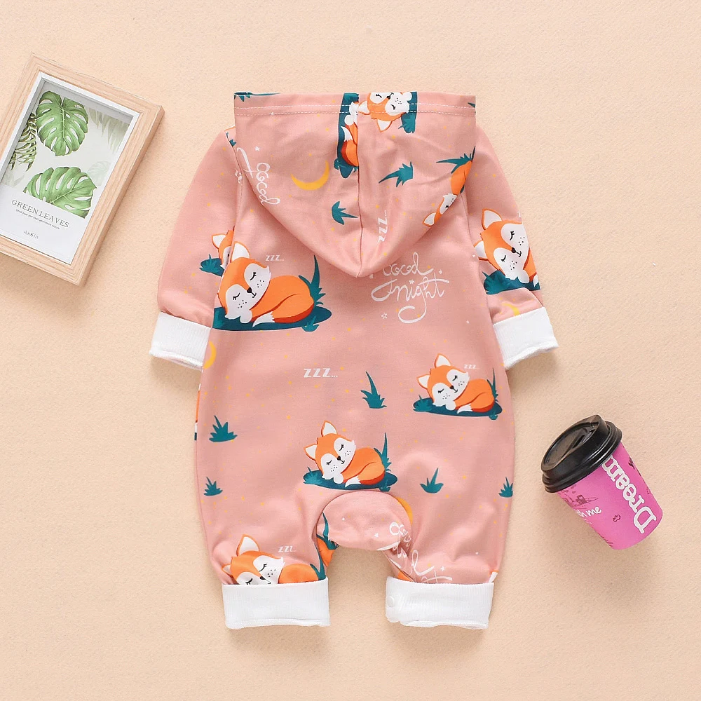Newborn Baby Hooded Romper Infant Kids Boys Girls Fox Cartoon Jumpsuit Long Sleeve Autumn Toddelr Cute One-Pieces Clothes 0-24M
Newborn Baby Hooded Romper Infant Kids Boys Girls Fox Cartoon Jumpsuit Long Sleeve Autumn Toddelr Cute One-Pieces Clothes 0-24M