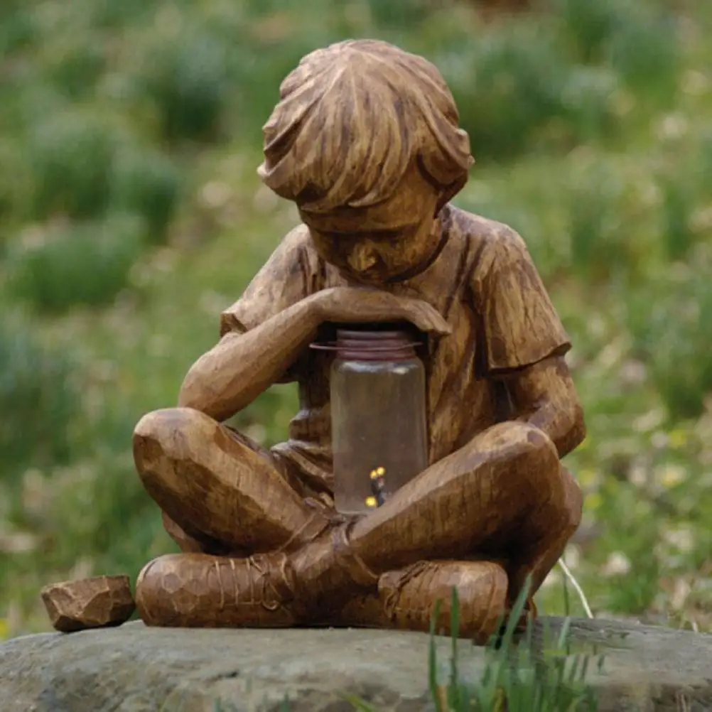 Artistic Glimpses Of God Boy Statue Solar Light Resin Decor Durable Sturdy Garden Excellent Antique Wood Decoration Statue
Artistic Glimpses Of God Boy Statue Solar Light Resin Decor Durable Sturdy Garden Excellent Antique Wood Decoration Statue