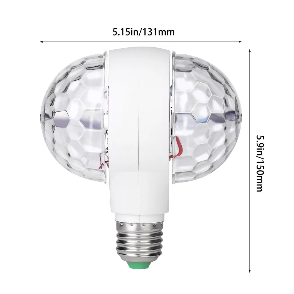 LED 6W Rotating Bulb Light with Dual Head Magic Stage Disco Lamp Rotating Double-headed LED Stage Light Colorful Light Bulb 
LED 6W Rotating Bulb Light with Dual Head Magic Stage Disco Lamp Rotating Double-headed LED Stage Light Colorful Light Bulb