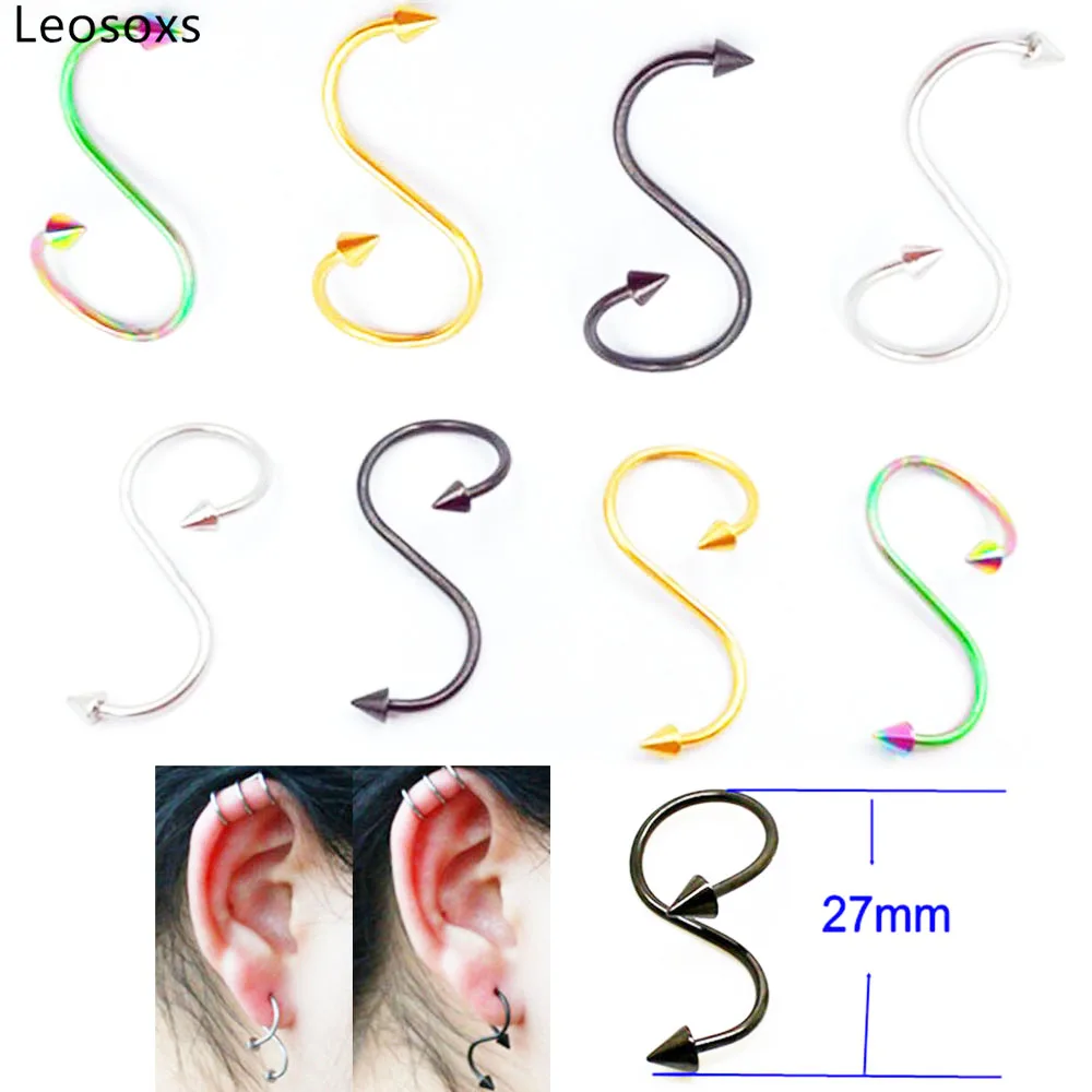 Leosoxs 2pc New Stainless Steel S Earrings Body Piercing Male and Female Personality Ear Bone Nails Ear Acupuncture Earrings
Leosoxs 2pc New Stainless Steel S Earrings Body Piercing Male and Female Personality Ear Bone Nails Ear Acupuncture Earrings