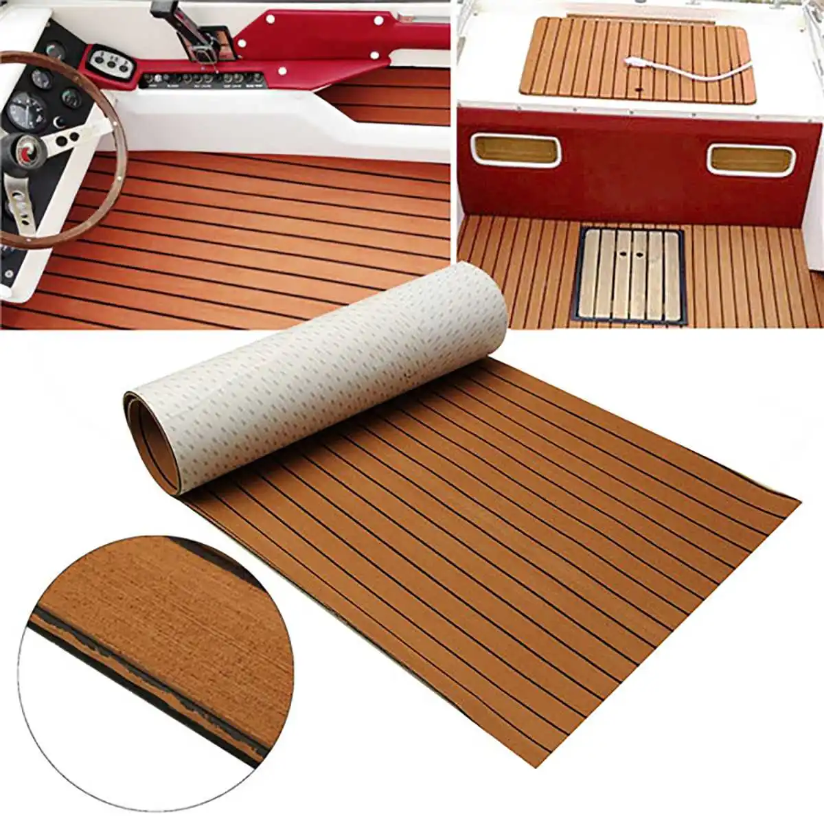 NEW Self-Adhesive Foam Teak Decking EVA Foam Marine Flooring Faux Boat Decking Sheet Accessories Marine 900x2400x5mm EU Stock
NEW Self-Adhesive Foam Teak Decking EVA Foam Marine Flooring Faux Boat Decking Sheet Accessories Marine 900x2400x5mm EU Stock