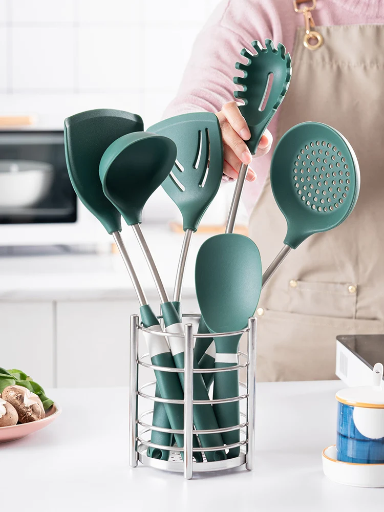 Silicone Green Cookware Sets Nonstick Cooking Set Luxurious Specialty Tools Cookware Kitchenware Cocina Kitchen Utensils ED50CZ
Silicone Green Cookware Sets Nonstick Cooking Set Luxurious Specialty Tools Cookware Kitchenware Cocina Kitchen Utensils ED50CZ
