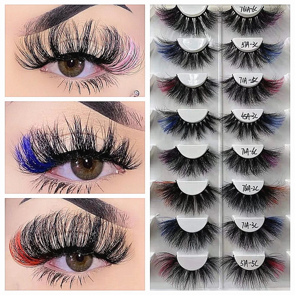 Colored Eyelashes Natural Real Mink fluffy Style Wholesale bulk Eye lash Extension Makeup Cosplay 25mm Colorful Eyelash
Colored Eyelashes Natural Real Mink fluffy Style Wholesale bulk Eye lash Extension Makeup Cosplay 25mm Colorful Eyelash