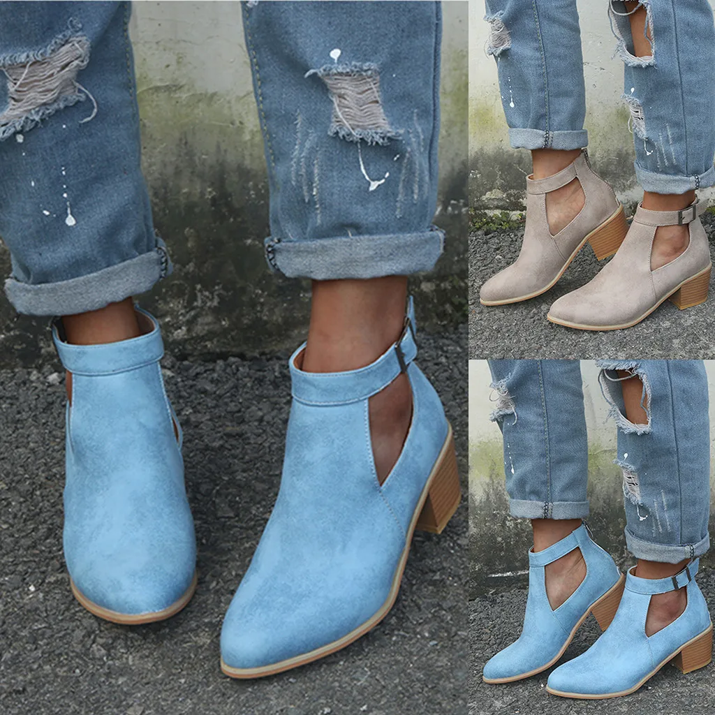 Women's Ladies Fashion Ankle Boots Square High Heel Roman Thick with Solid Color Raw Boots Thick Ankle Booties 2020
Women's Ladies Fashion Ankle Boots Square High Heel Roman Thick with Solid Color Raw Boots Thick Ankle Booties 2020