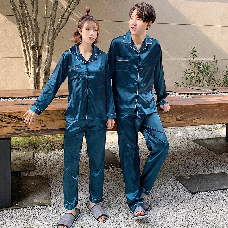 Couple Lovers Men Nightwear Shirt Pants Sleep Pajama Sets Long Sleeve Lounge Sleep Shirt Silky Nightgown Robe Loungewear Leisure
Couple Lovers Men Nightwear Shirt Pants Sleep Pajama Sets Long Sleeve Lounge Sleep Shirt Silky Nightgown Robe Loungewear Leisure