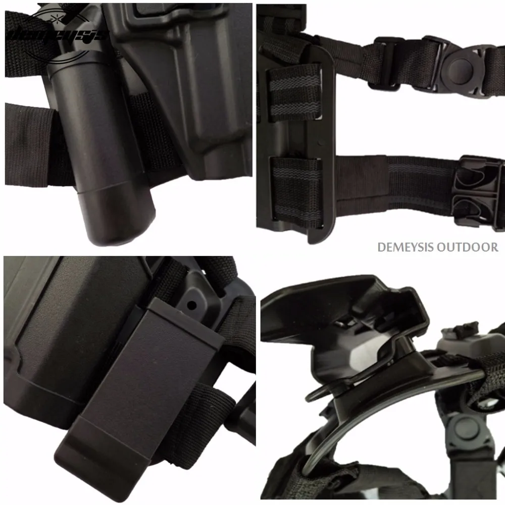 Tactical Gun Holster for HK USP Compact Right Hand Pistol Leg Holster Airsoft Hunting Thigh Gun Case with Magazine Pouch 
Tactical Gun Holster for HK USP Compact Right Hand Pistol Leg Holster Airsoft Hunting Thigh Gun Case with Magazine Pouch