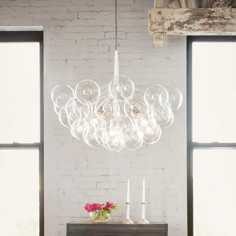 Nordic Concise Art Molecular Glass Chandelier Creative Glass Bubbles Hanging Lamp Fixtures LED Bulbs Cord Pendant Glass Stone AC
Nordic Concise Art Molecular Glass Chandelier Creative Glass Bubbles Hanging Lamp Fixtures LED Bulbs Cord Pendant Glass Stone AC