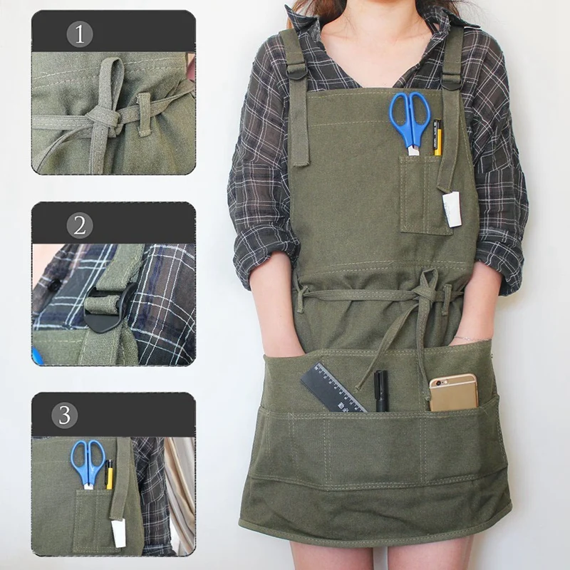 Artist Canvas Apron with Pockets Painting Apron Painter Adjustable Neck Strap Waist Ties Gardening Waxed Aprons for Women Men Ad
Artist Canvas Apron with Pockets Painting Apron Painter Adjustable Neck Strap Waist Ties Gardening Waxed Aprons for Women Men Ad