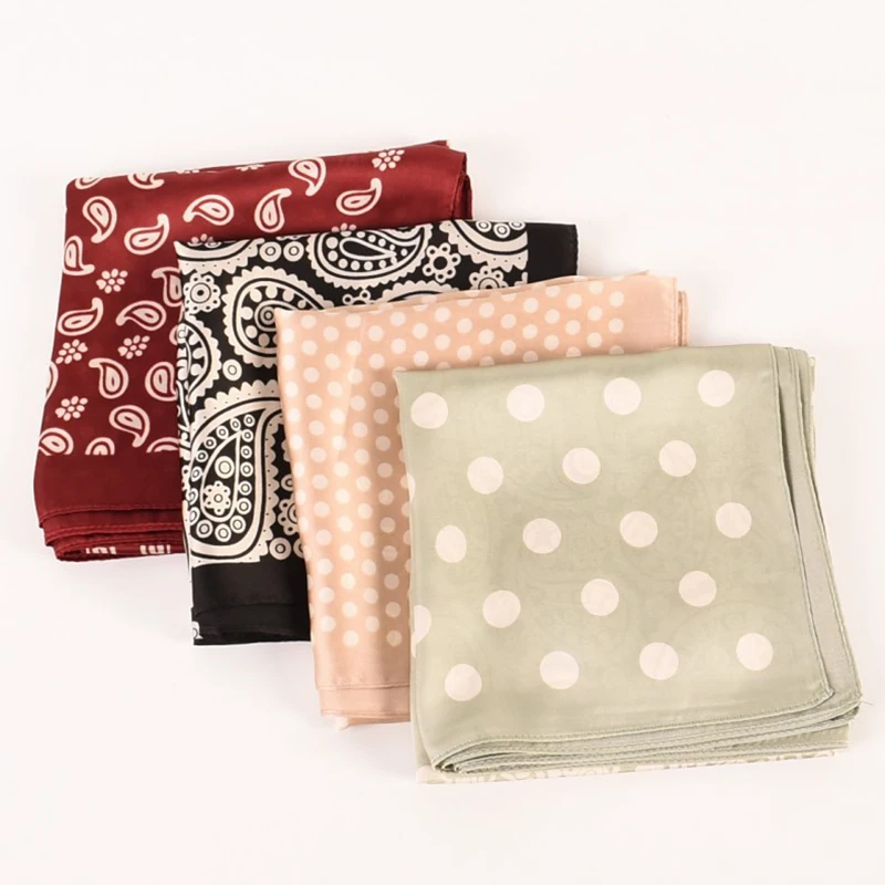 70*70cm Printed Hijab Scarf For Women Silk Satin Bandana Head Scarfs Female Square Headband Small Shawls Cute Neck Scarves
70*70cm Printed Hijab Scarf For Women Silk Satin Bandana Head Scarfs Female Square Headband Small Shawls Cute Neck Scarves