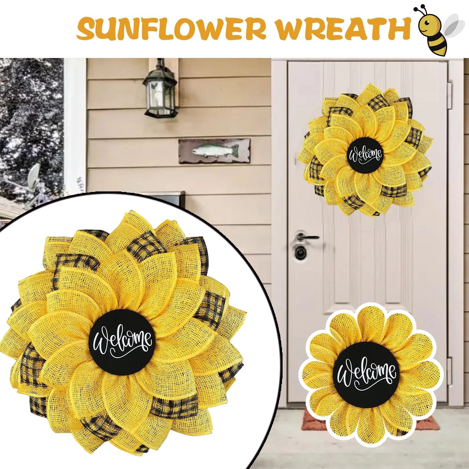 Simulation Leaf Sunflowerwreath Artificial Garland Hanging Pendants Wreaths Decor Wedding Spring Decoration Home Accessories #36
Simulation Leaf Sunflowerwreath Artificial Garland Hanging Pendants Wreaths Decor Wedding Spring Decoration Home Accessories #36