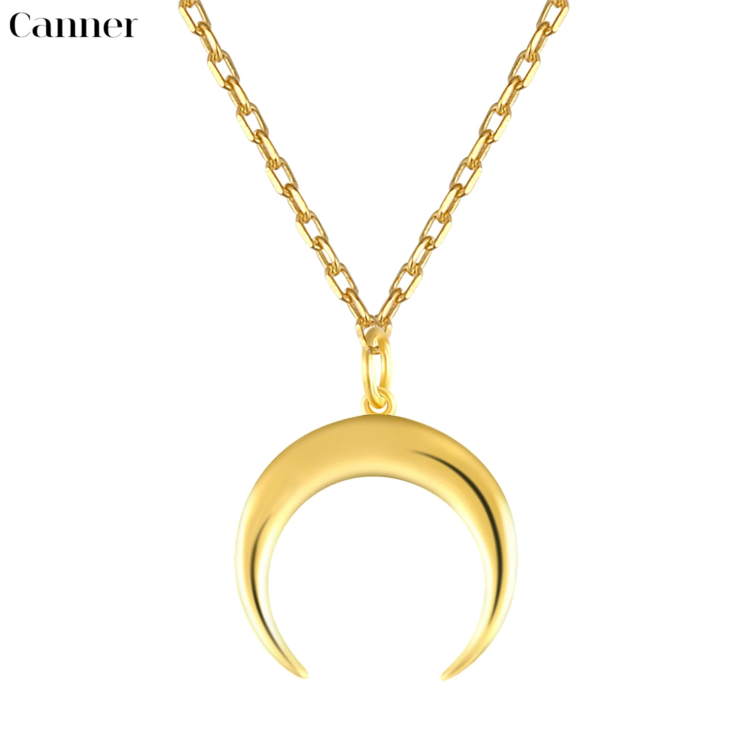 Canner Gold Color Pendant Necklace for Women 925 Sterling Silver Horns Chain Necklace Girl Gift Dropshipping Collares W5
Canner Gold Color Pendant Necklace for Women 925 Sterling Silver Horns Chain Necklace Girl Gift Dropshipping Collares W5