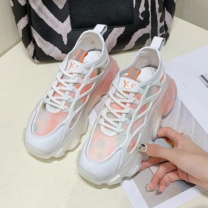 Women's Sports Shoes 2021 New Chunky Sneakers Casual Breathable Mesh Designer Dad Soles Ladies Gradient Platform Vulcanize Shoes
Women's Sports Shoes 2021 New Chunky Sneakers Casual Breathable Mesh Designer Dad Soles Ladies Gradient Platform Vulcanize Shoes