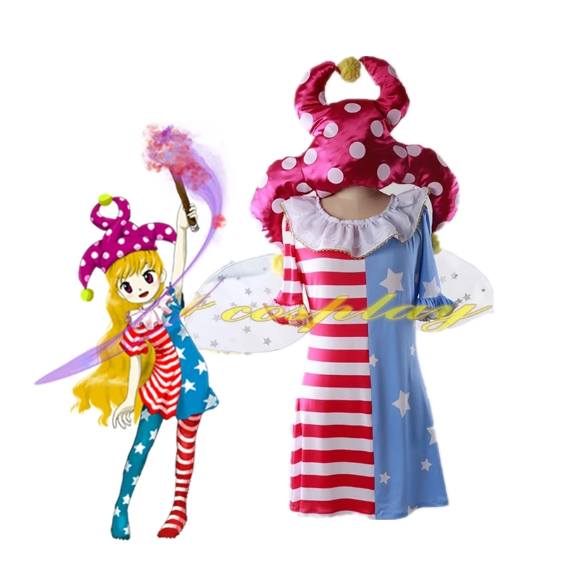 Косплей-Костюм Аниме Touhou Project Legacy of Lunatic Kingdom Clownpiece, костюмы на Хэллоуин для женщин
Косплей-Костюм Аниме Touhou Project Legacy of Lunatic Kingdom Clownpiece, костюмы на Хэллоуин для женщин