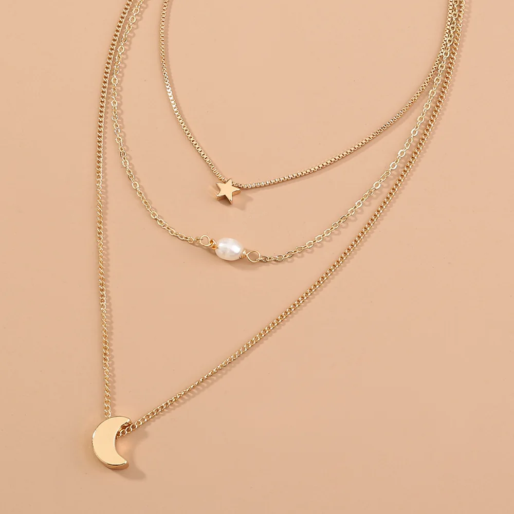 Fashion Moon Star Imitation Pearl Necklaces Vintage Gold Jewelry Women Wedding Party Accessories Drop Shipping
Fashion Moon Star Imitation Pearl Necklaces Vintage Gold Jewelry Women Wedding Party Accessories Drop Shipping